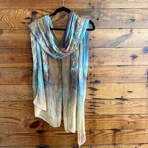 Silk Leaf Neck Scarf